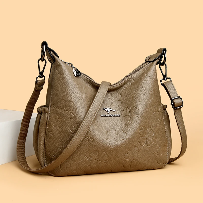 

New Multi Pocket Women's Handbag High Quality Soft PU Leather Female Shoulder Bag Luxury Designer Girl Tote Bolsas Sac