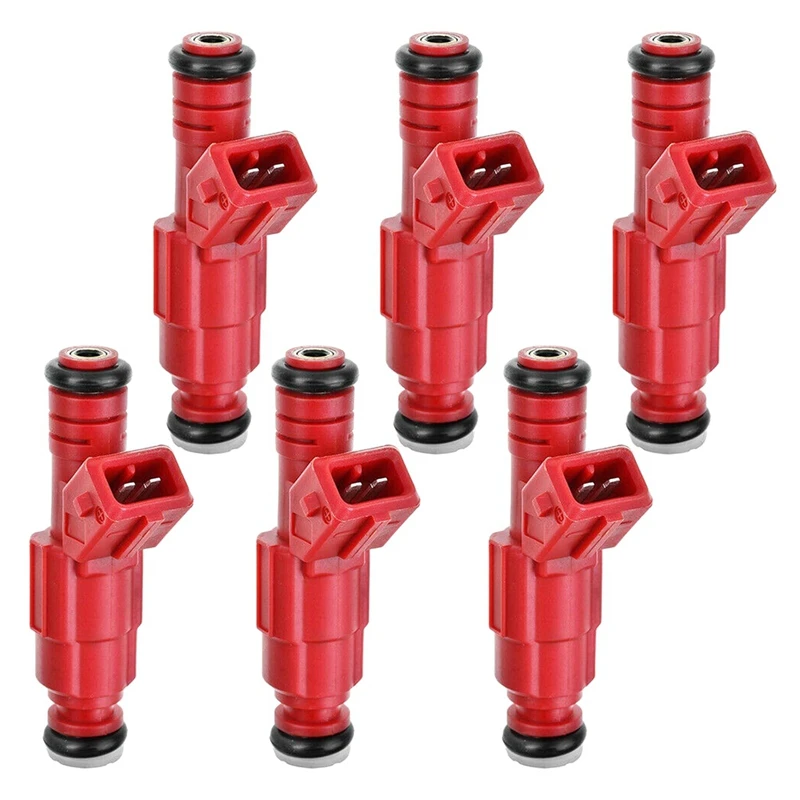 6PCS 0280155735 97TF-AA Fuel Injectors For Ford Explorer 1997-1998 Ranger Aerostar 1997 V6 4.0L Spare Parts