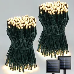 Outdoor Waterproof Led Solar String Lights Fairy Light Solar Powered Garland Lights 8 Mode 32m Garden Wedding Decoration