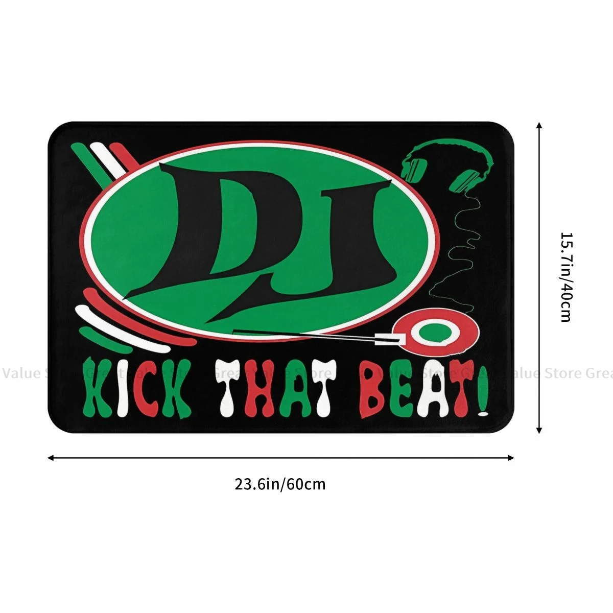 DJ Music Art Non-slip Doormat Kitchen Mat DJ Kick That Beat Hallway Carpet Welcome Rug Bedroom Decor