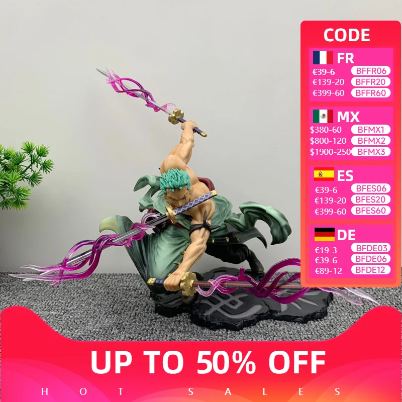 10cm Hot One Piece Anime Figure GK Roronoa Zoro Three-blade Sa-maximum Manga Anime Statue Action Figure Collection Model Kid Toy