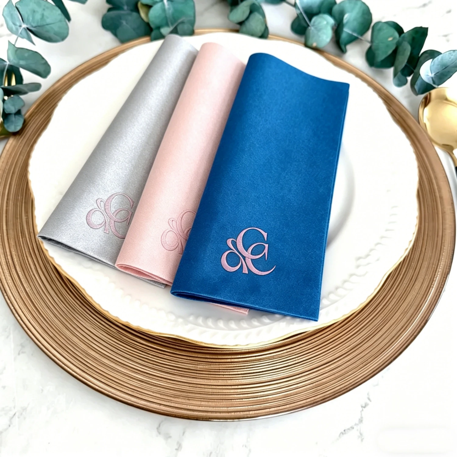 

Sheepsew 90pcs Soft Disposable Napkins Linen Like Gold Foil Printed for Wedding Dinner Party Banquet