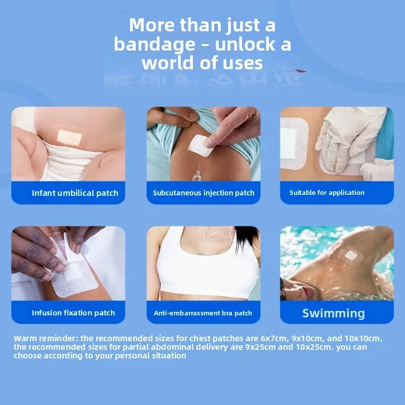 

ChiJiaoDr одноразовая медицинская послеоперационная стерильная водостойкая самоклеящаяся дышащая повязка на рану, повязка на рану, 80 шт.