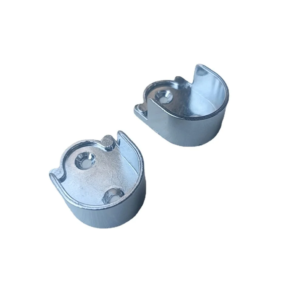 25 Verdikte Basis Zinklegering Pijp Socket Open Flens Base Kledingkast Kleren Opknoping Staaf Ondersteuning Ronde Housekeeping Hardware