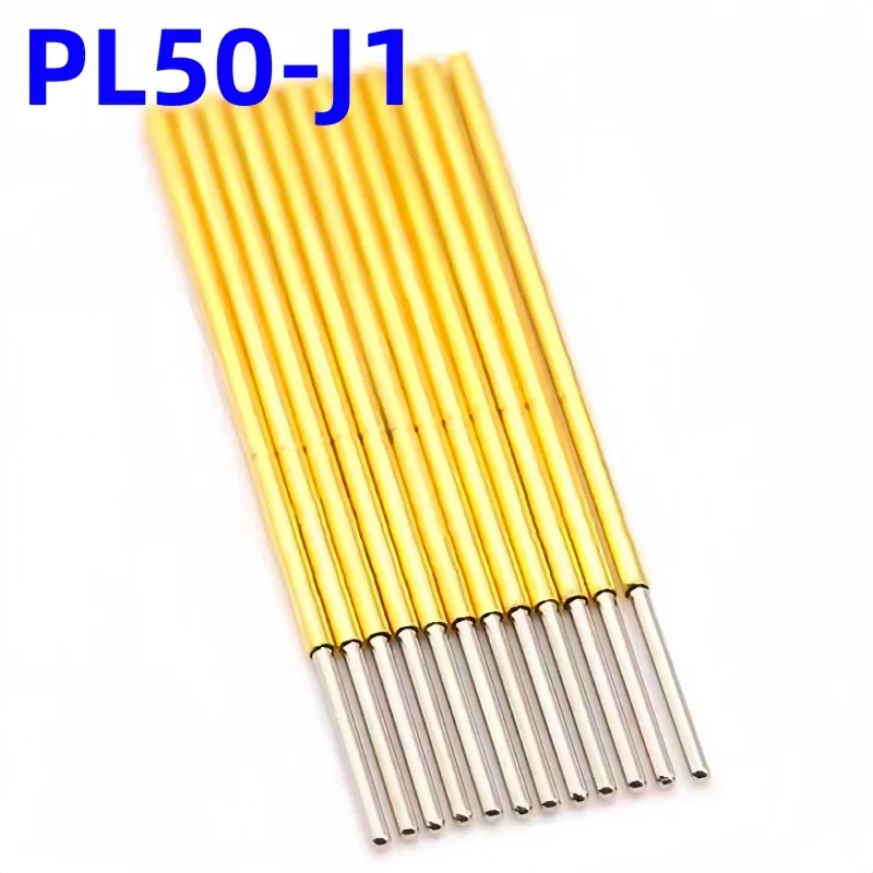 

20/100PCS PL50-J1 Spring Test Probe Phosphor Bronze Nickel Plated PCB Probe Dia 0.68mm Length 27.80mm Probe Tool Test Pin PL50-J