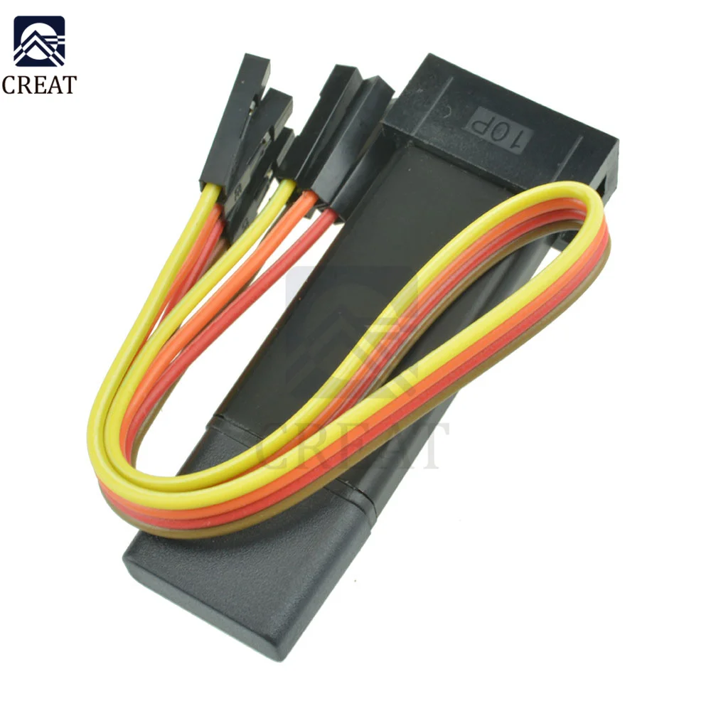 Unità di programmazione Shell st-link V2 Mini emulatore STM8 STM32 con cavo DuPont (colore casuale)