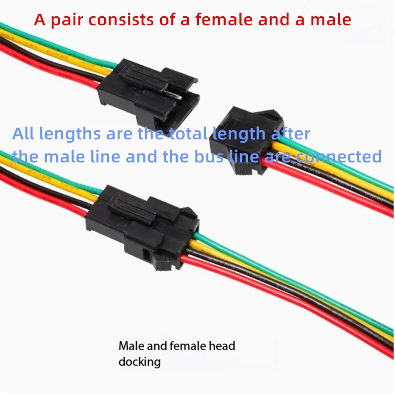 2 paar SM2.54mm zwarte stekker antenne plug connector terminal lijn pin verbindingslijn docking mannelijke en vrouwelijke kop kabelboom
