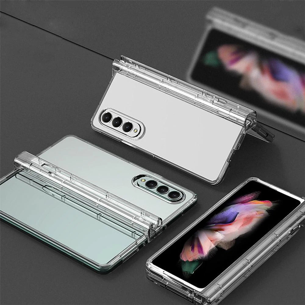 For Samsung Galaxy Z Fold 6 5 4 3 Transparent Case Shockproof Anti-fall Cover With S Pen Fold Edition For Galaxy Z Fold 6 Funda