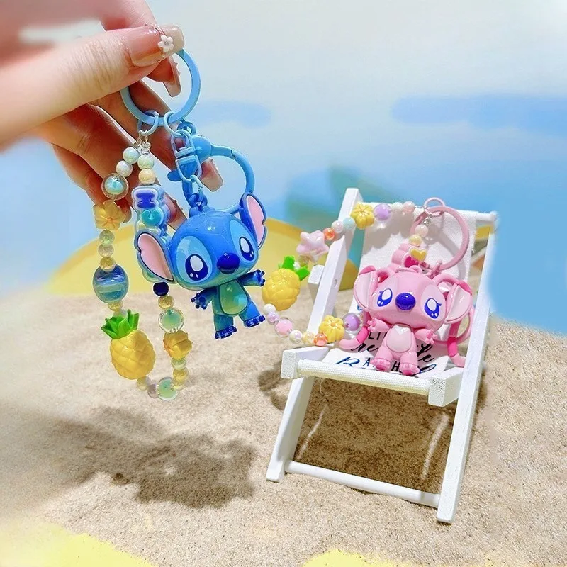 

New Disney Stitch Keychain Mobile Phone Pendant Angel Anime Action Figures Cute Toy Bag Decoration Model Children Birthday Gifts