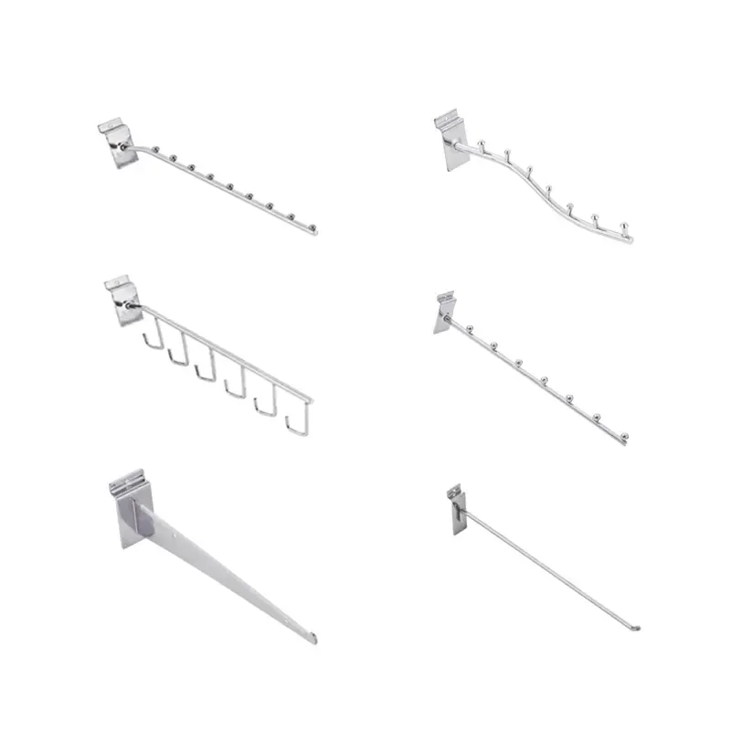 custom.Hot models factory direct metal rack accessories display double-sided hooks crossbar hooks for supermarket