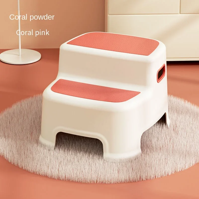 Children's Ottoman Baby Step Chair Stool Small Bench Hand Washing Step Children's Stool Non-Slip Footstool Stand Stool