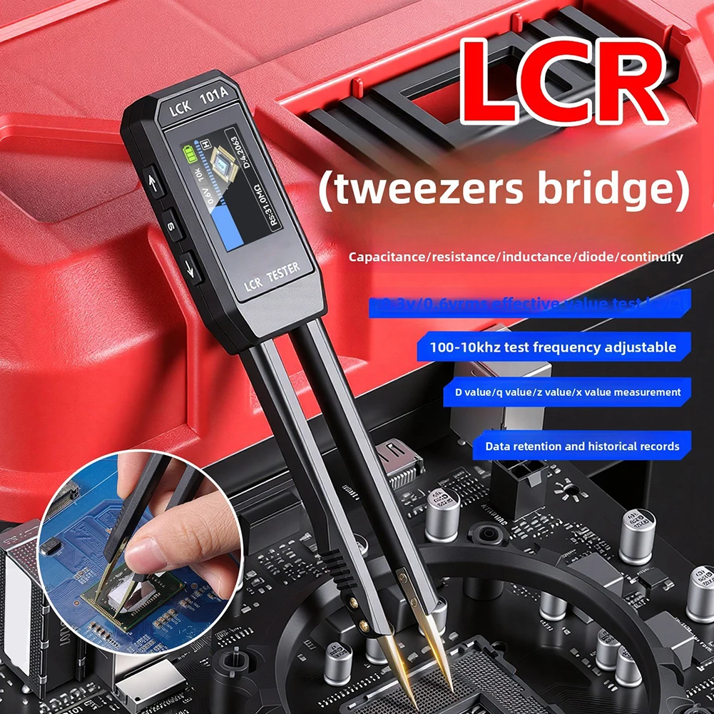 Bridge Tweezers Tester With 1.14 Inch Color Display For SMD Component Resistance Capacitance Inductance Diode Measurement Tool