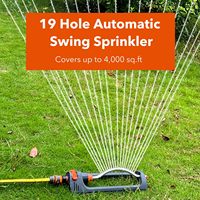 Automatic Oscillating Lawn Sprinkler 19 Hole 4 Modes Watering Device for Home Garden Agricultural Irrigation