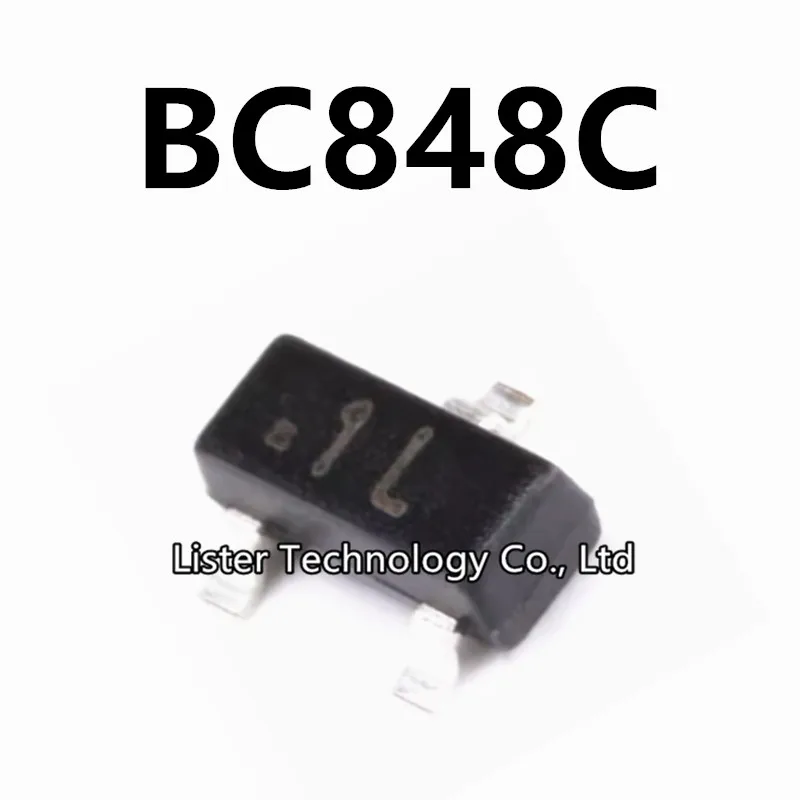 100~500PCS/Lot New BC848C SOT-23 Marking:1L IL BC848 NPN 100mA 30V SOT23 SMD