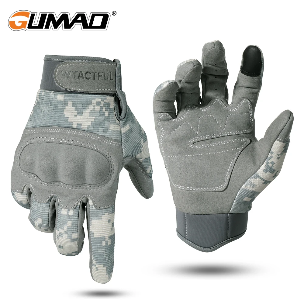 ACU Camouflage Tactical Cycling Glove Touch Screen Full Finger Gloves Sports Military Airsoft Shooting Motorcycle Mittens Men