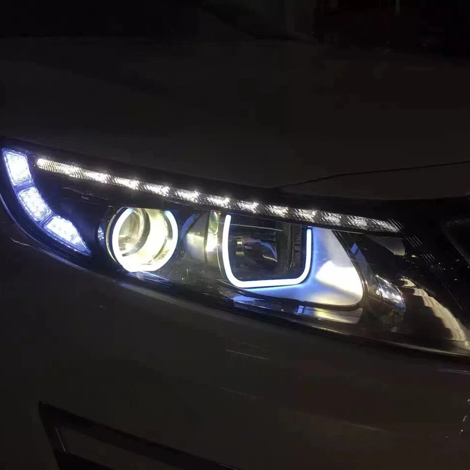 For KIA Optima K5 LED Angel Eyes Head Lamp Year Hand Made Version 2015-2017