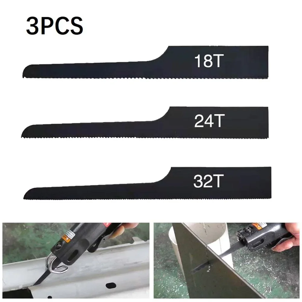 

3pcs 18T 24T 32T Reciprocating Saw Blades Bimetallic Pneumatic Saw Blades For Metal Wood Glass Plastic Cutting Power Tool Parts