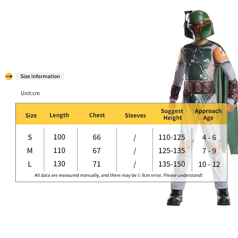 Kinderjongen Beloning Jager Boba Fett Cosplay Kids Fancy-Dress Halloween Carnaval Cosplay Kostuum