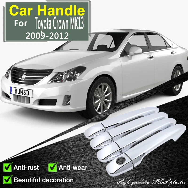

for Toyota Crown MK13 S200 2009 2010 2011 2012 Durable Chrome Door Handle Cover Car Accessories Rustproof Stickers Decorative