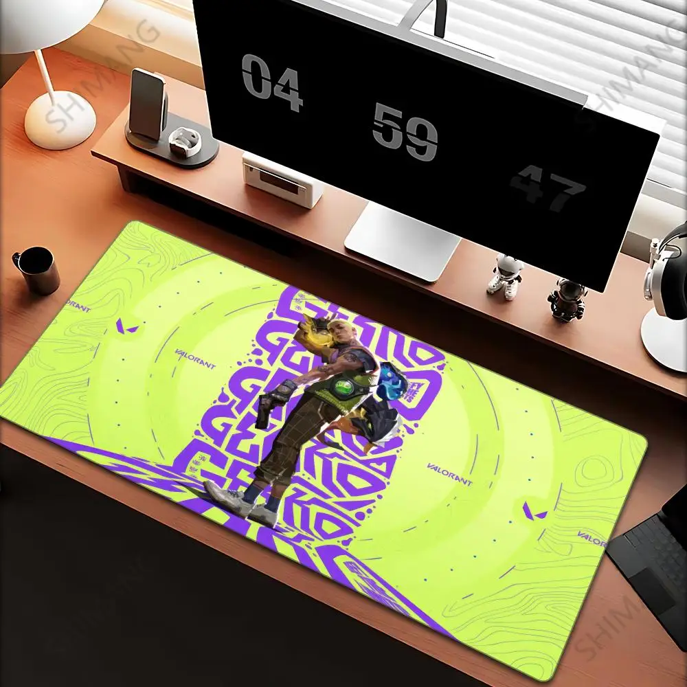

VALORANT Gekko Gaming Mouse Pad Large Mouse Pad PC Gamer Computer Mouse Mat Big Mousepad XXL Carpet Keyboard Desk Mat Mause Pad
