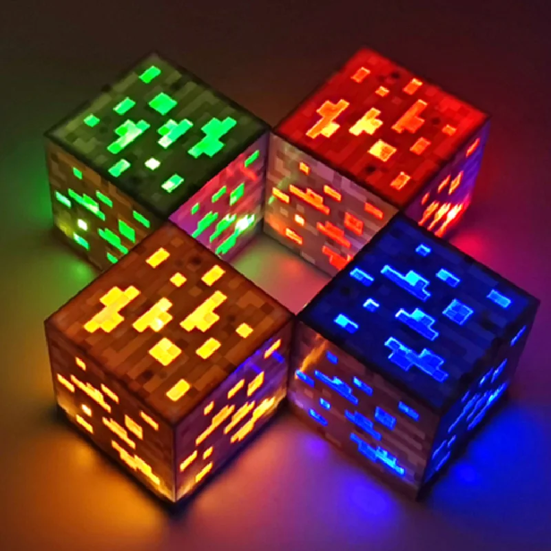 LED Night Light Cube Lamp Creative Cube Nightlight Battery Power Supply 4 Optional Colors LED Toys Home Decor Children Gift