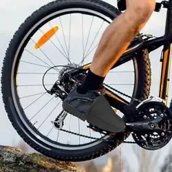 Bicycle Protective Shoe Cover Mountain Road Bike Protector Toe Protector Warm and Anti-chafing Shoe Riding Locking Shoe Covers