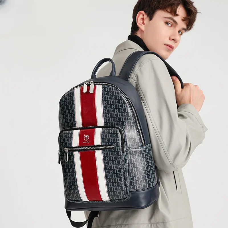 Sac à dos étanche en PU pour homme, grande capacité, sac pour ordinateur portable de voyage scolaire, à la mode