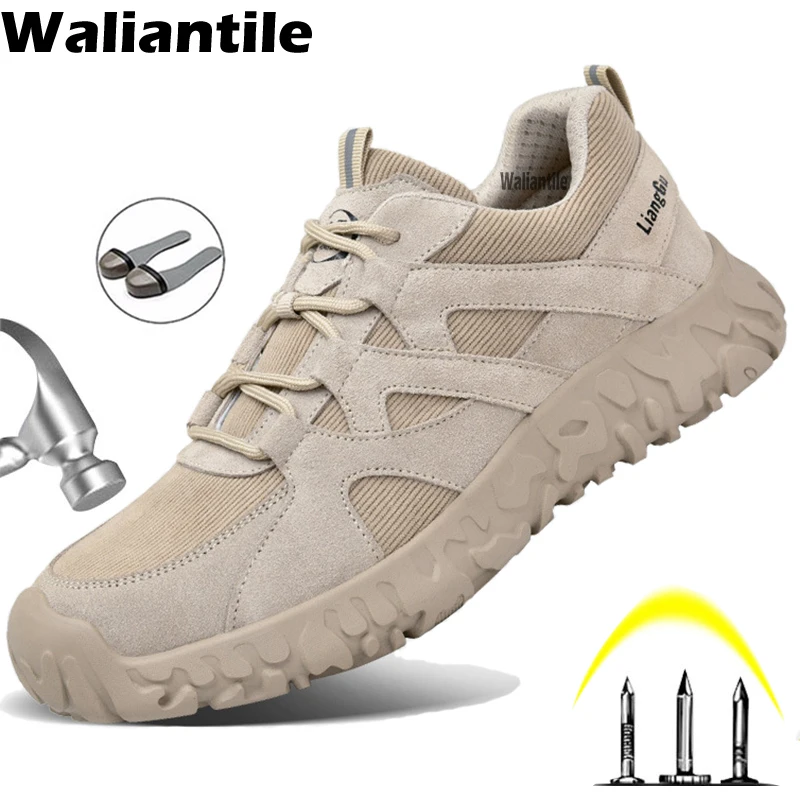 

Waliantile 2025 Safety Work Shoes For Men Women Puncture Proof Anti-smashing Industrial Working Boots Indestructible Sneakers