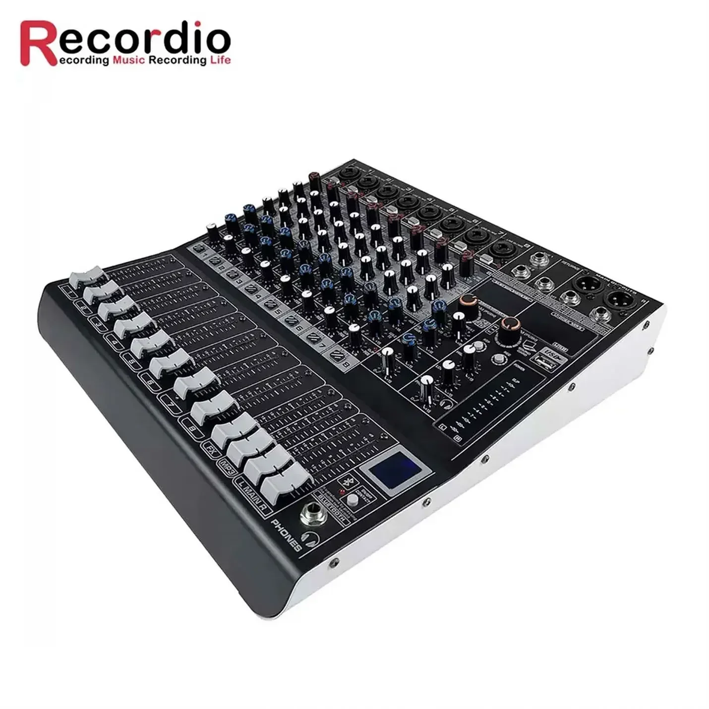Hot Sale GAX-M8 Professional 8 Tracks Sound Card Studio Mixer Made In China