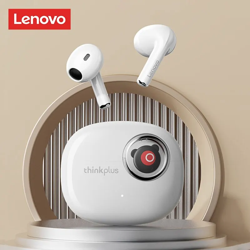 Lenovo LP17 earphone Bluetooth 5.3 TWS nirkabel, headphone nirkabel siaga panjang kontrol sentuh earbud Bass latensi rendah untuk bermain game