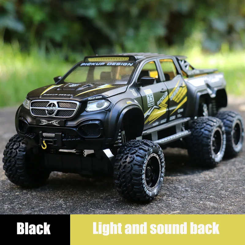 1:28 Mercedes-Benz X-Class Pickup Alloy Car Model Diecast Toy Off-Road Vehicles Car Acousto-optic With To Open Door Kids Gift