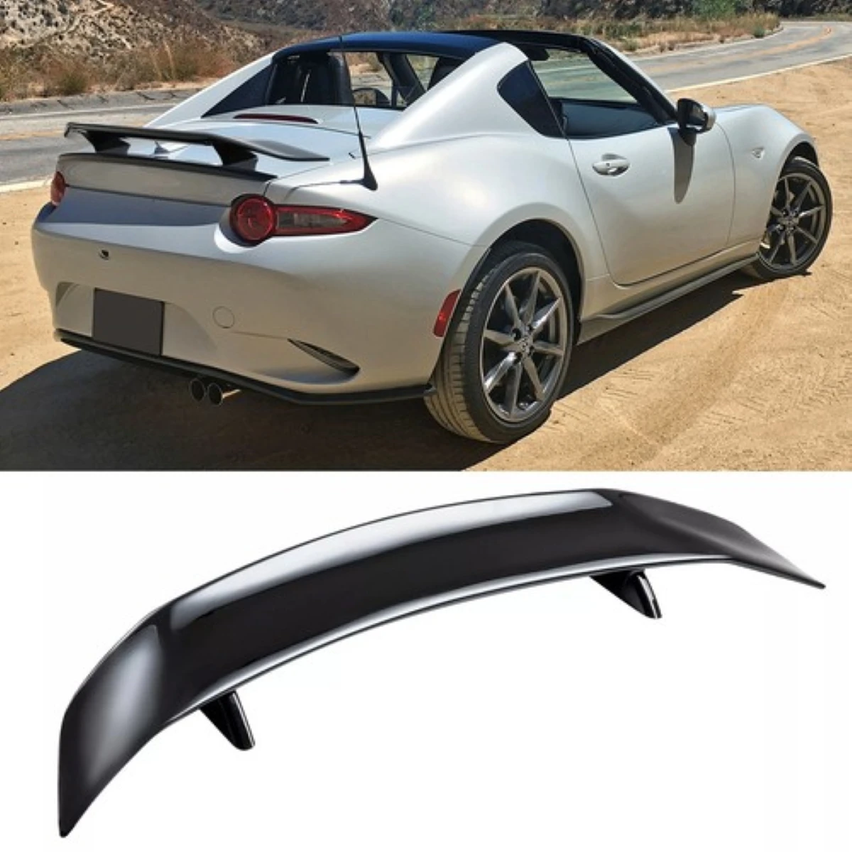 

For Mazda MX-5 Miata NC ND Gloss Black 47" Car Rear Trunk Spoiler Tail Wing Lip