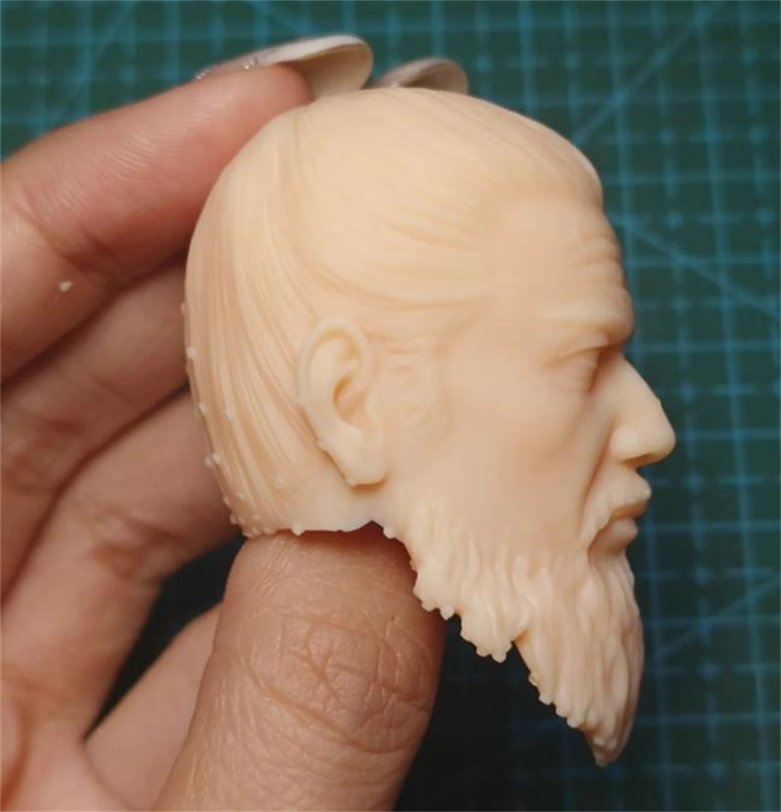 Huang Zhong – sculpture de tête des trois royaumes non peinte, échelle 1:6, modèle 3D pour figurine de 12 pouces, figurine de 12 pouces pour jouets corporels d'action de 12 pouces