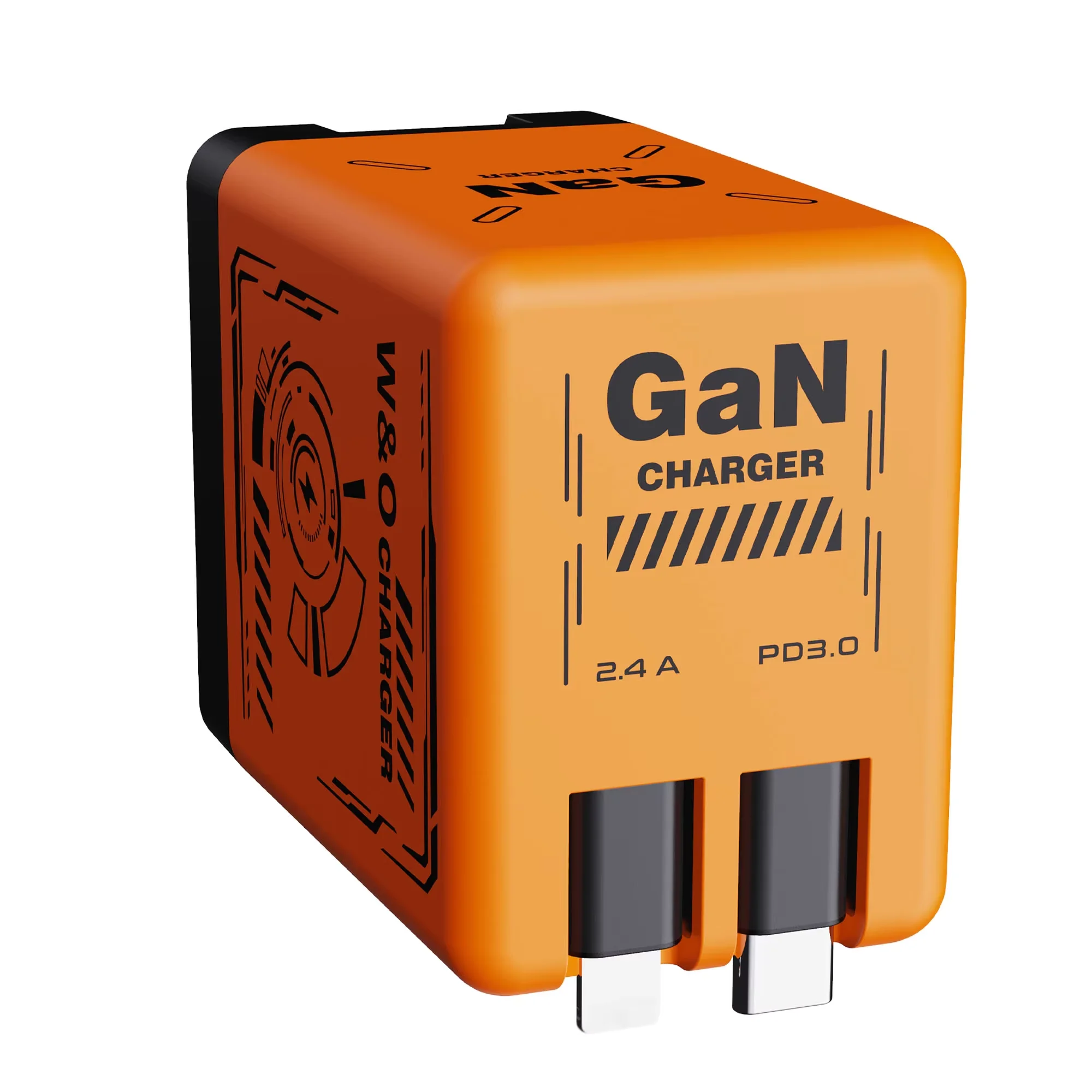 Multi Functional Folding Adapter Charging Protection GaN 20W PD3.0 Fast Charger With Retractable Type-C Cable Portable General
