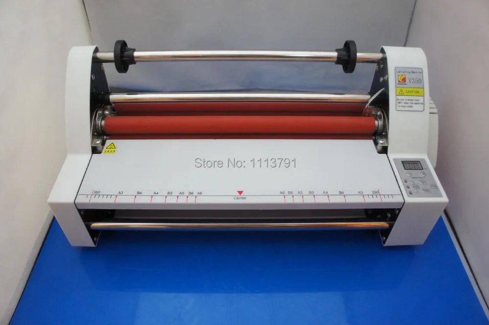 

Brand New 13" V350 Laminator Hot Roll Laminating Machine electronic temperature control+2 pcs Laminating Roll Film