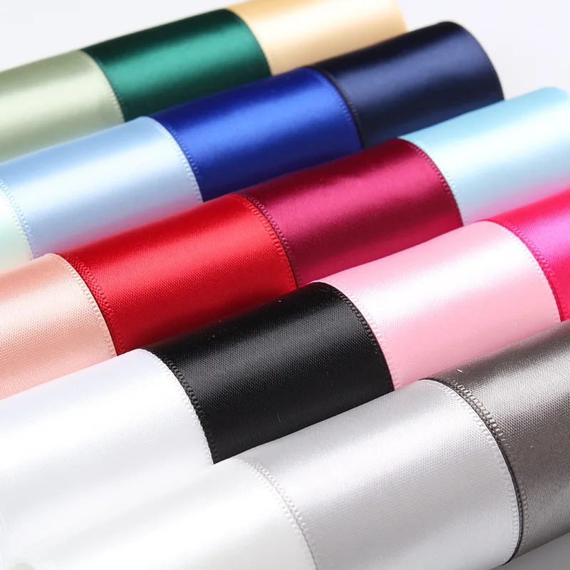 10Meters 1CM/2.5CM/4CM/5CM High Quality Double Face Satin Ribbon For Gift Box Flower Bouquet Packaging DIY Bows