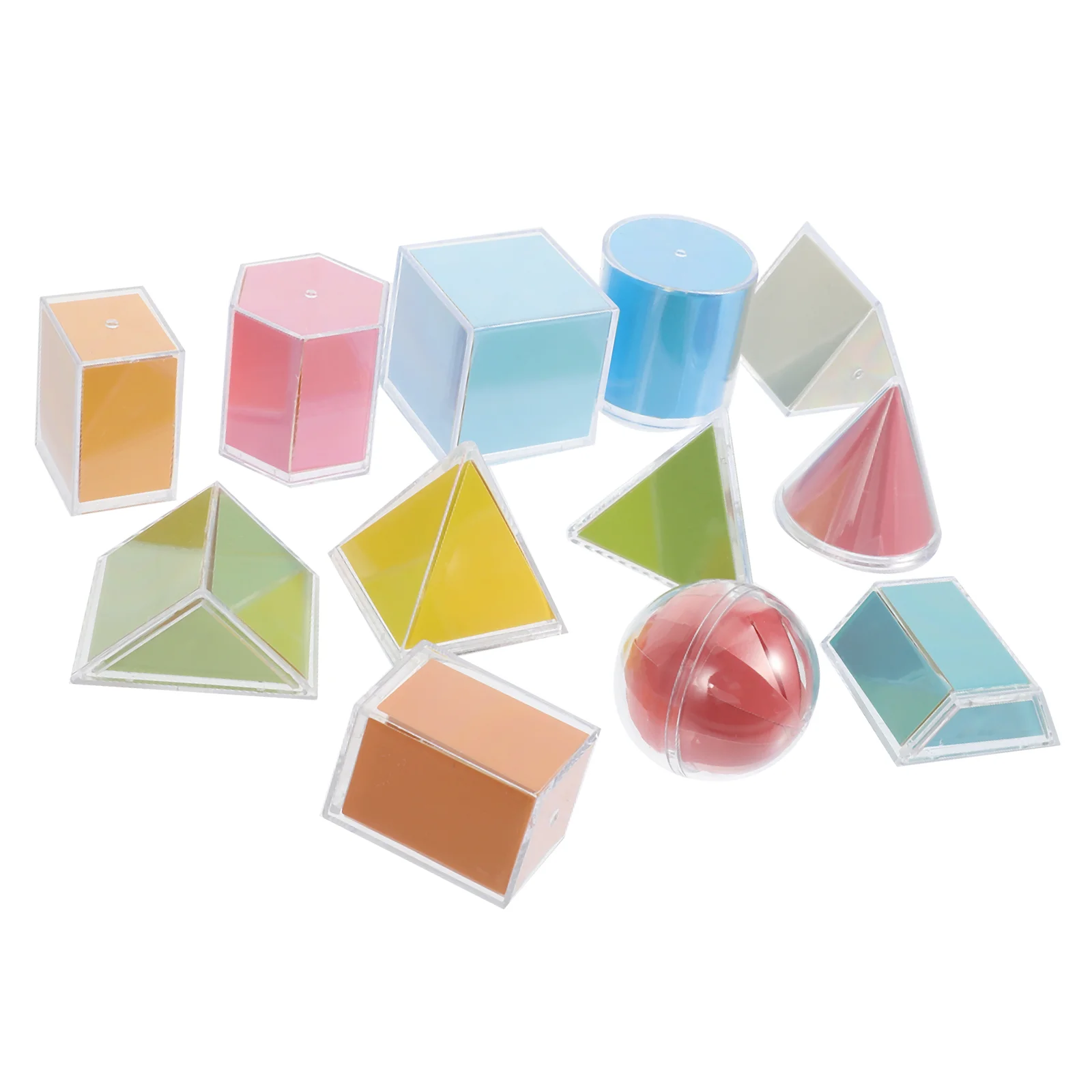 Pattern Blocks Building Toys for Toddlers 3-5 Geometry Demonstration Model Tots Children Educational Plaything Demonstrator