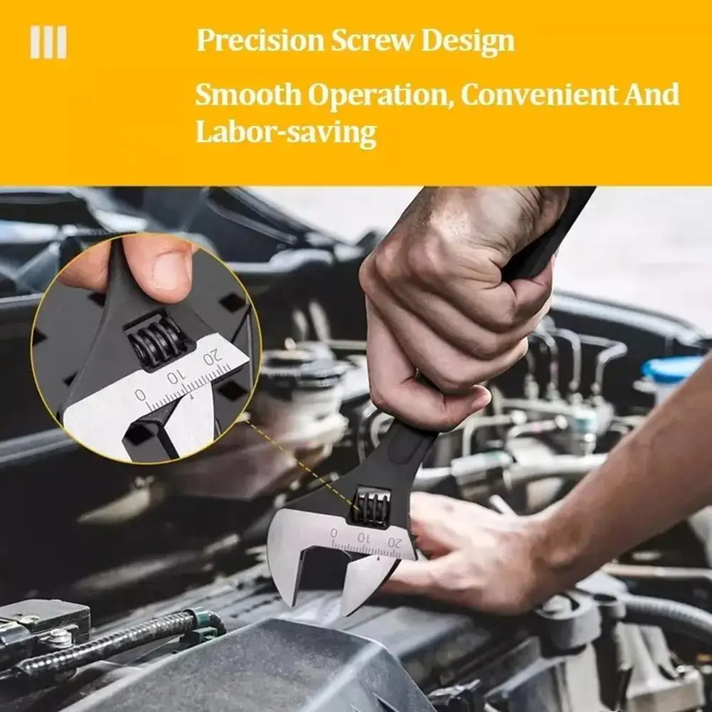 8"/10"/12" Professional DIY Universal Adjustable Wrench Multi-function Monkey Open Spanner Tools Long Large Handle Hand H7E4