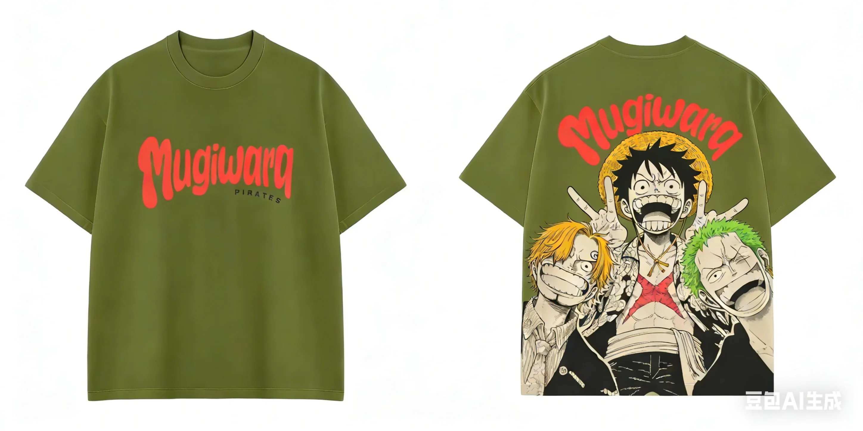 One Piece Luffy Zoro Sanji Mugiwara Crew Grafik-T-Shirt, Vintage Manga Print Anime Casual T-Shirt für Männer, Frauen, Kinder – Detail 11