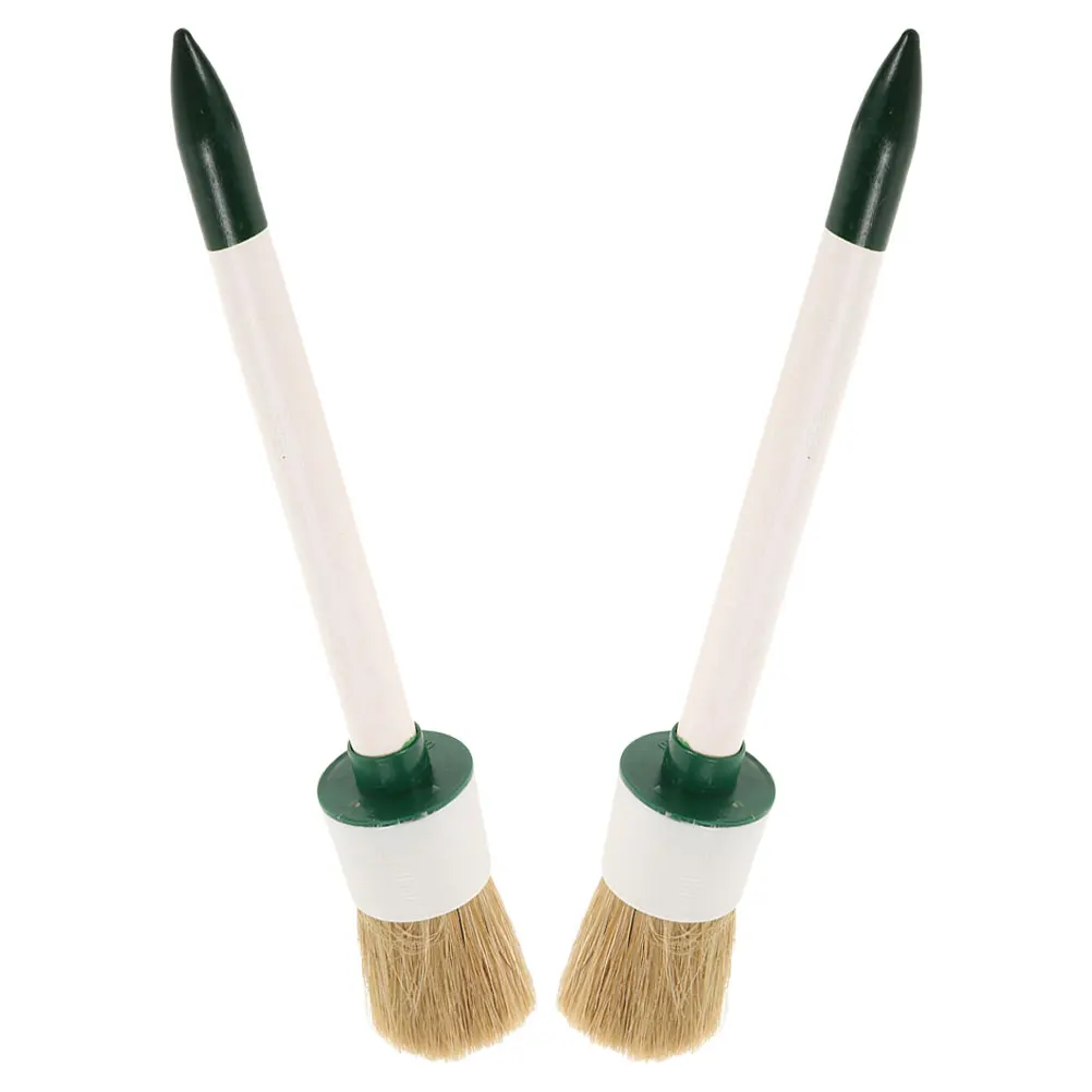 

2Pcs Round Head Brush Tire Dressing Applicator Auto Cleaning Brushes for Tires Car Motorcycle Bicycle Wheel Rim Lubricant Grease