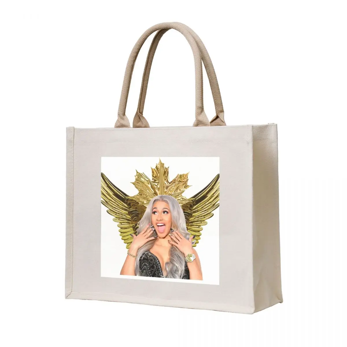 

Queen Cardi Tote Bag Portable shopping bag Canvas bag Women's handbag Shopper handbag