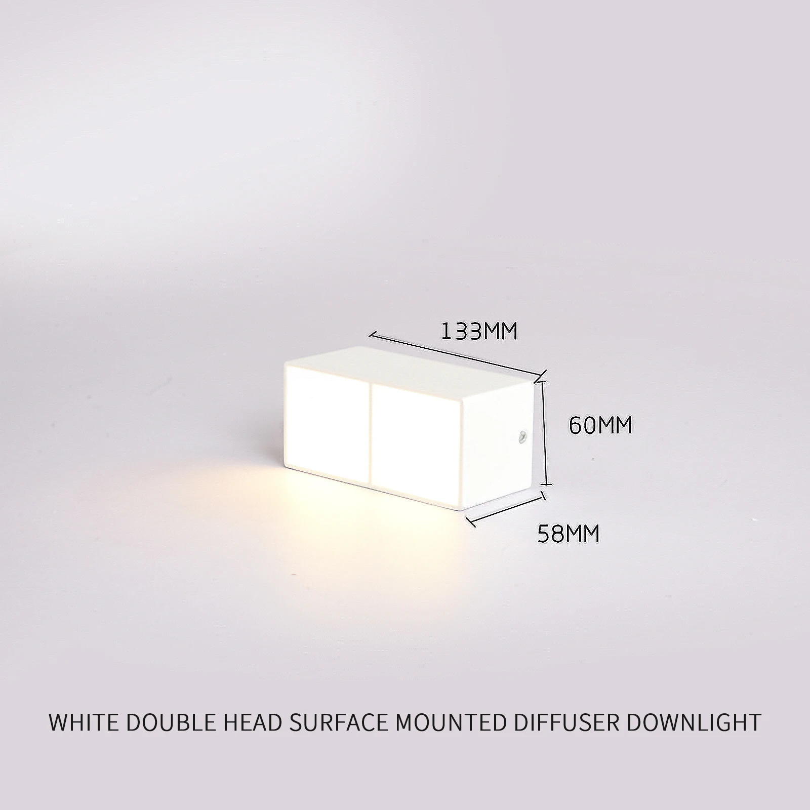 Hoge Helderheid Oppervlak Gemonteerde Led Plafond Spotlight Lampen Led Rechthoekige Dubbele Koppen Nordic Square 2X7W Downlight Voor Hotel