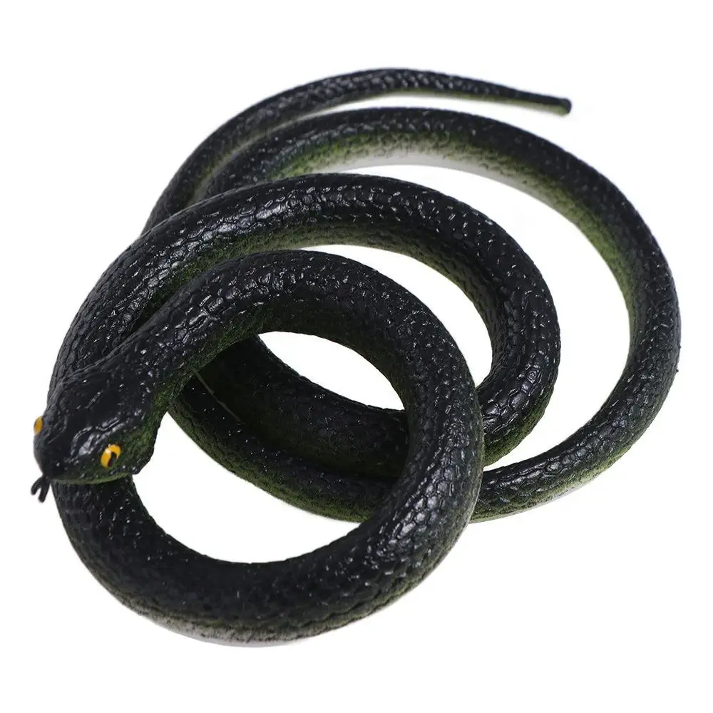 Serpiente de simulación, broma, modelo de serpiente falsa realista grande con Clip de cuerda, regalo divertido, juguete de serpiente de goma, juguete para niños