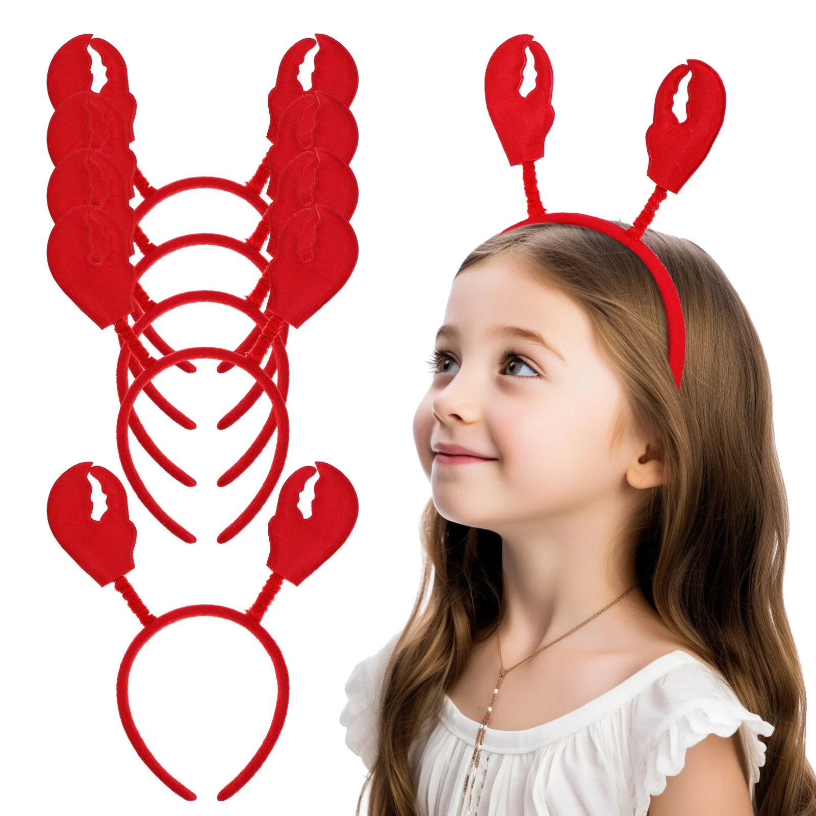 

6 шт., повязки на голову с морскими животными, милая повязка на голову с когтями омара для женщин, аксессуары для костюмов на день рождения, головные уборы-боппер для тематики