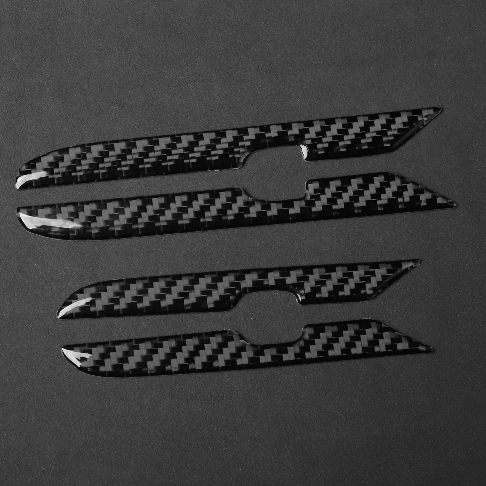 لفورد اكسبلورر 2020-2023 ألياف الكربون مقبض الباب الداخلي لوحة شرائط الزخرفية اكسسوارات السيارات الداخلية لاصقة تزيين