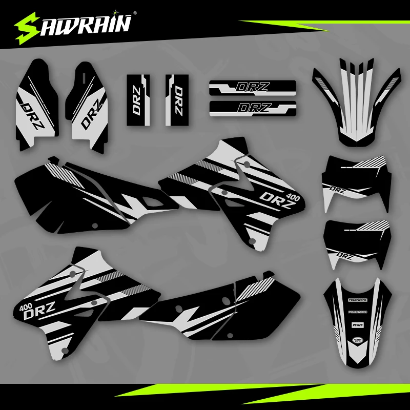 

Sawrain Motorcycle Graphics Backgrounds Decal Stickers Kits for SUZUKI 99-22 DRZ400-S-SM-E 07