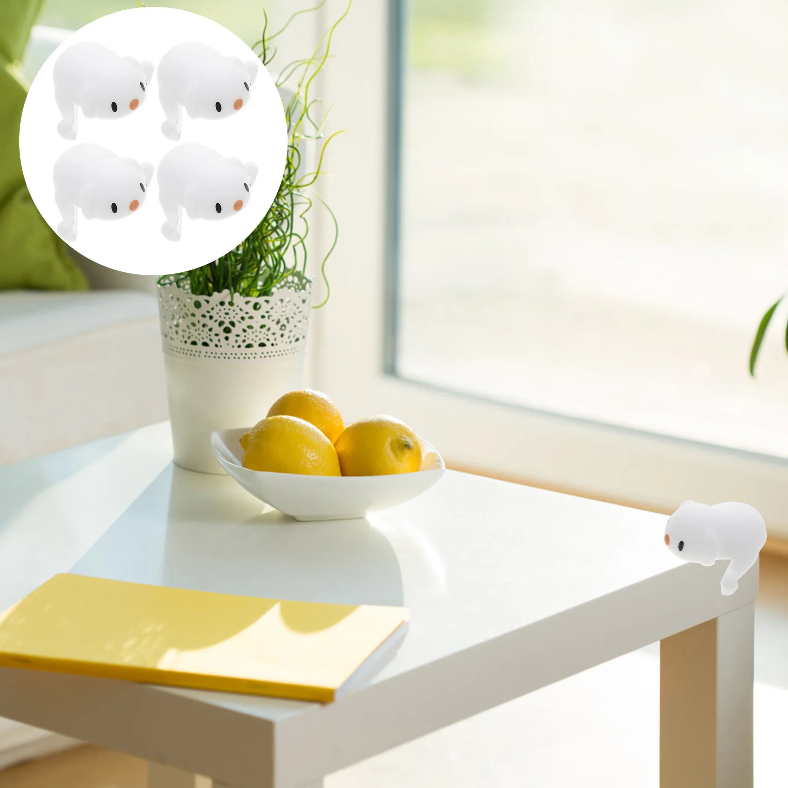 

4Pcs Table Corner Protectors Cartoon Dog Design Kids Safety Bumper Scratch Resistant Furniture Guard for Coffee Bedside Dining