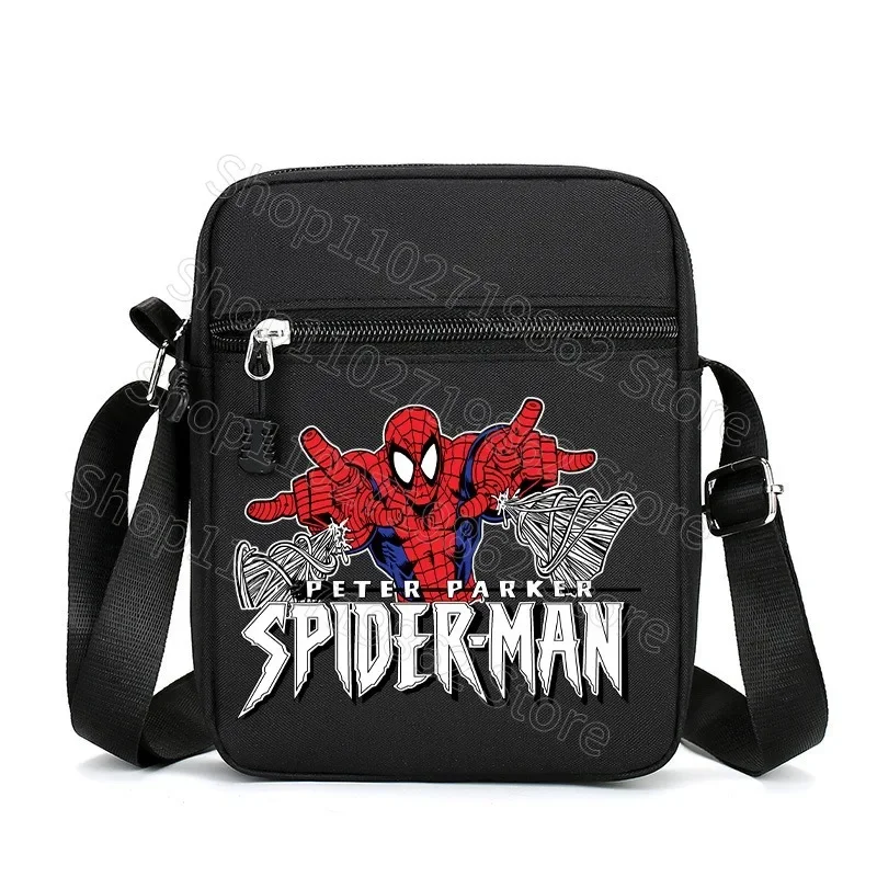 Spidermans Men Women Shoulder Bag Marvels Crossbody Bags Large Capacity Portable Cartoon Anime Graphic Print Birthday Party Gift