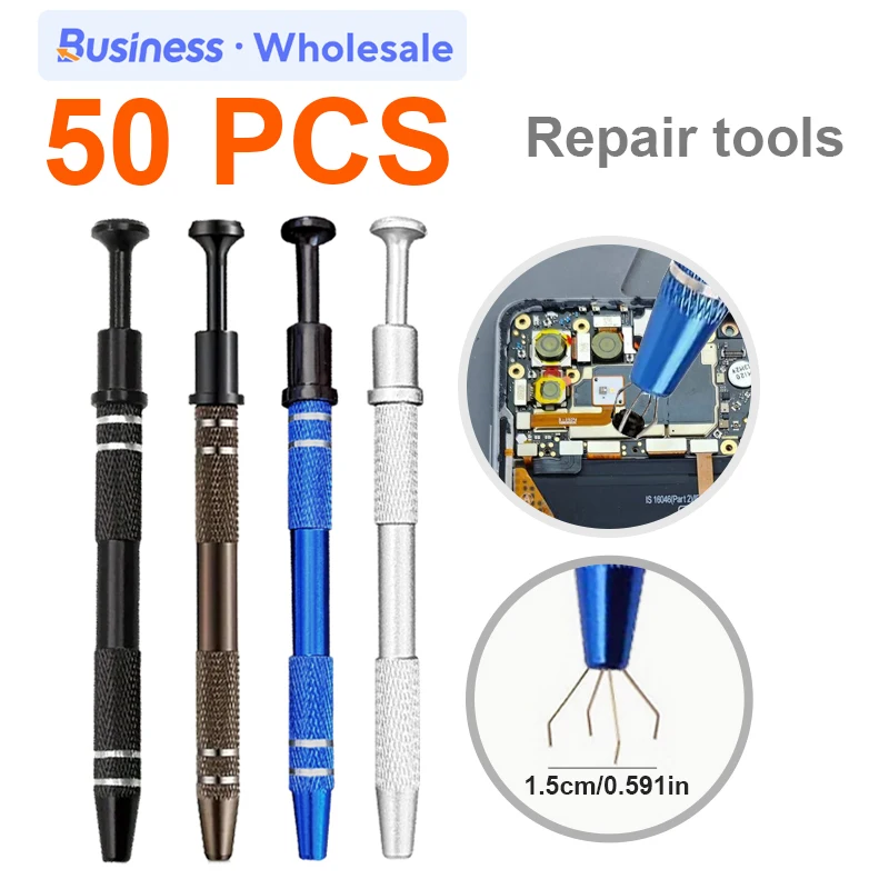 

50 PCS Mobile phone repair tools IC Chip Precision Parts Grabber Extractor Pick Up Puller for Electronic Component Nuts Repair