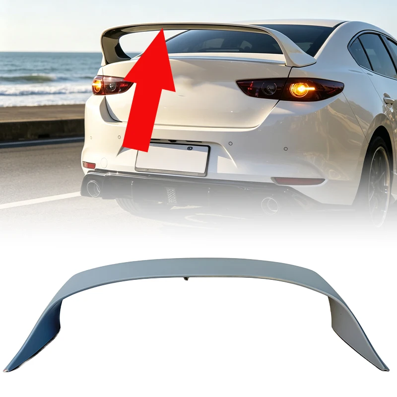 High Mount Rear Spoiler For Mazda 3 Axela 2020 Next Gen Sedan Racing Style Car Exterior Body Kit Auto Modification Accessories